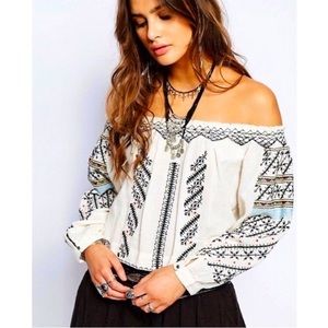 Free People All I Need Embroidered Crop Top